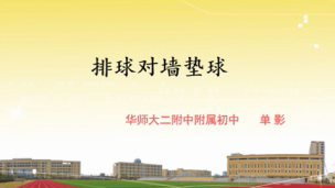 排球对墙垫球